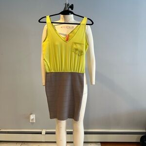 Eight Sixty Lime and Grey Mini Dress